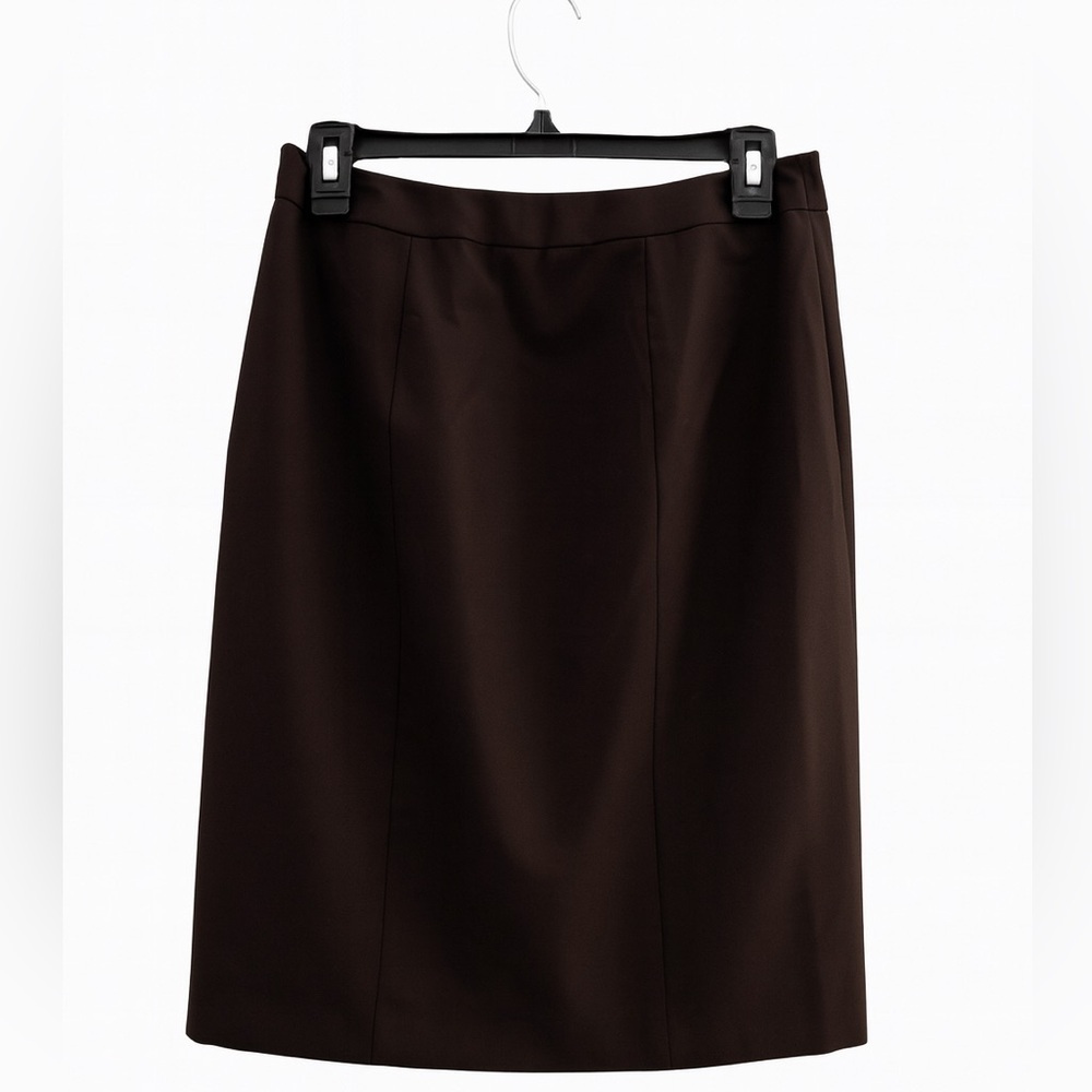 Ann Taylor Loft Women’s Size 2 Brown Button Front Pleated Lined Skirt. - Picture 2 of 2